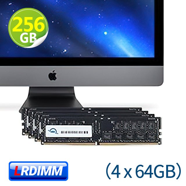 256GB (64GB x4) OWC Memory (288 Pin) 2666MHZ DDR4 LRDIMM PC4-21300 適用 iMac Pro 2017 型號