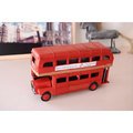 zakka 精品雜貨 設計小物 懷舊復古 手工鐵製 英國倫敦街頭經典紅色雙層巴士 BUS 擺飾 模型 店面裝飾 拍攝道具 101016