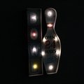 復古保齡球圖案燈排壁掛led電子燈 LOFT工業風創意BOWL指示LED燈牌招牌 鐵製懷舊造型OPEN24小時鐵皮畫燈飾