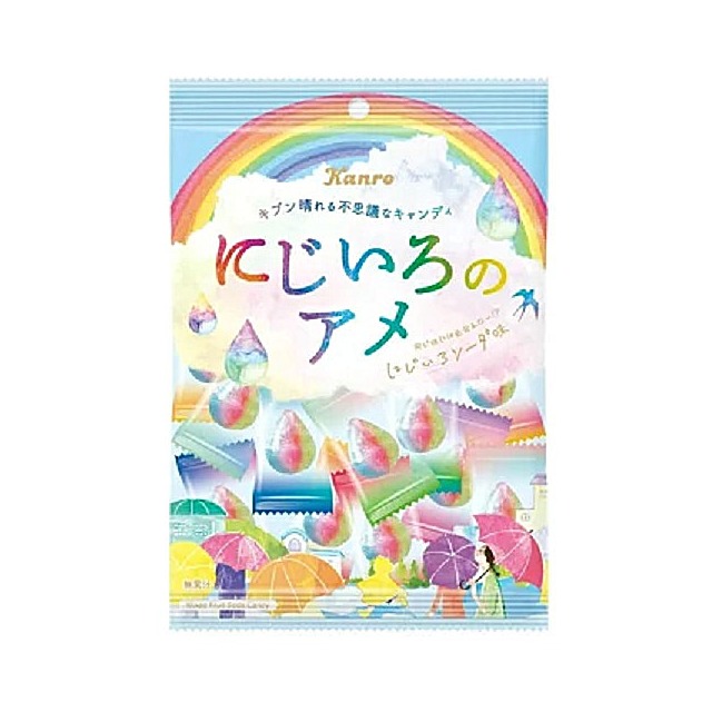 +東瀛go+ 甘樂 kanro 七彩蘇打風味糖 彩虹糖 水滴造型糖 獨立包裝 日本原裝 水果糖