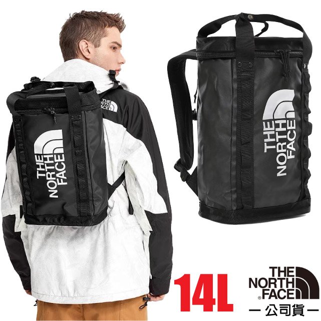 【美國 The North Face】 Explore Fusebox 多功能日用耐磨雙肩後背包14L.電腦背包/可容13吋筆電/3KYV-KY4 黑 N