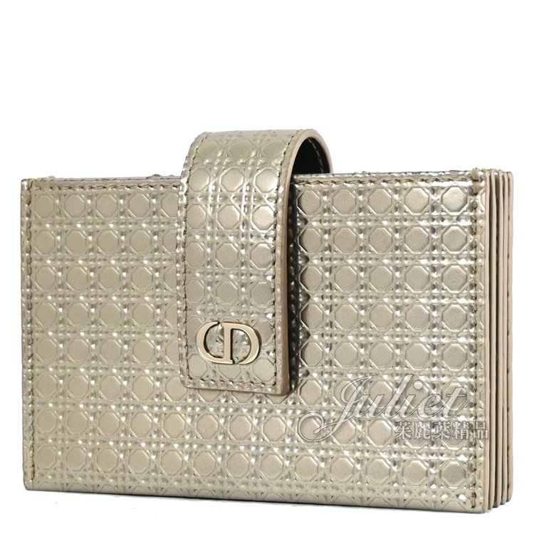 【全新現貨 優惠中】茱麗葉精品 Christian Dior 30 MONTAIGNE CD LOGO釦式風琴卡夾.金現金價$8,800