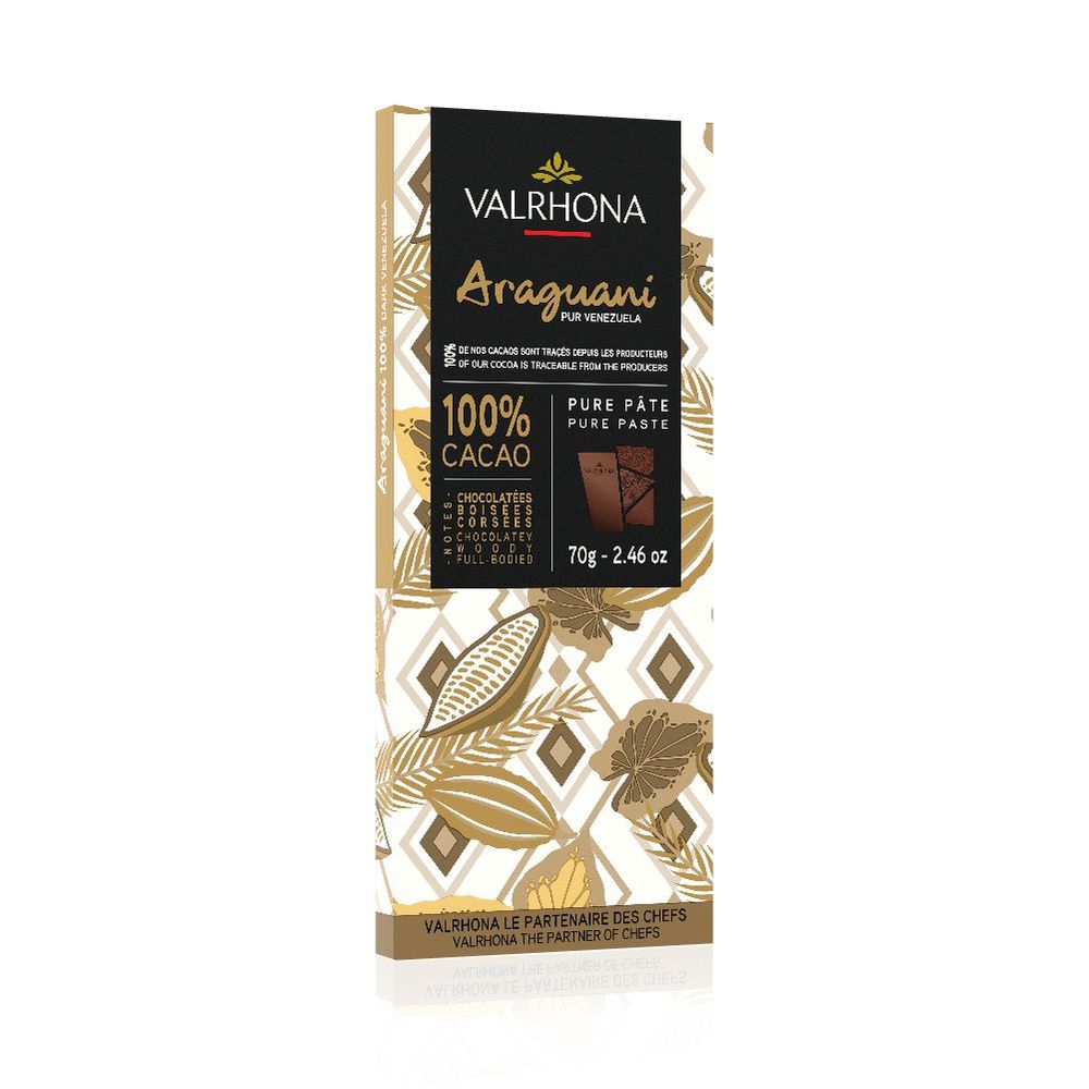 VALRHONA法芙娜阿拉瓜尼100%黑巧克力70g