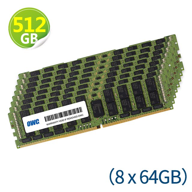 512GB (64GB x8) RDIMM Memory PC4-23400 DDR4 ECC-REG 2933MHz 適用Mac Pro 2019型號
