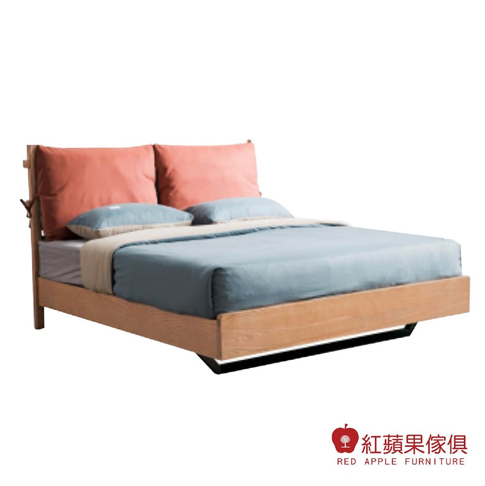 [紅蘋果傢俱] 實木家具 MS-K03床架 實木床 實木床架 五尺床 六尺床 日式床架 雙人床 侘寂風床架