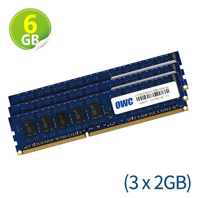 6GB (2GB x3) OWC Memory PC3-10600 DDR3 ECC 1333MHz Mac Pro 2009-2012 升級方案
