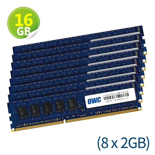 16GB (2GB x8) OWC Memory PC3-10600 DDR3 ECC 1333MHz Mac Pro 2009-2012 升級方案