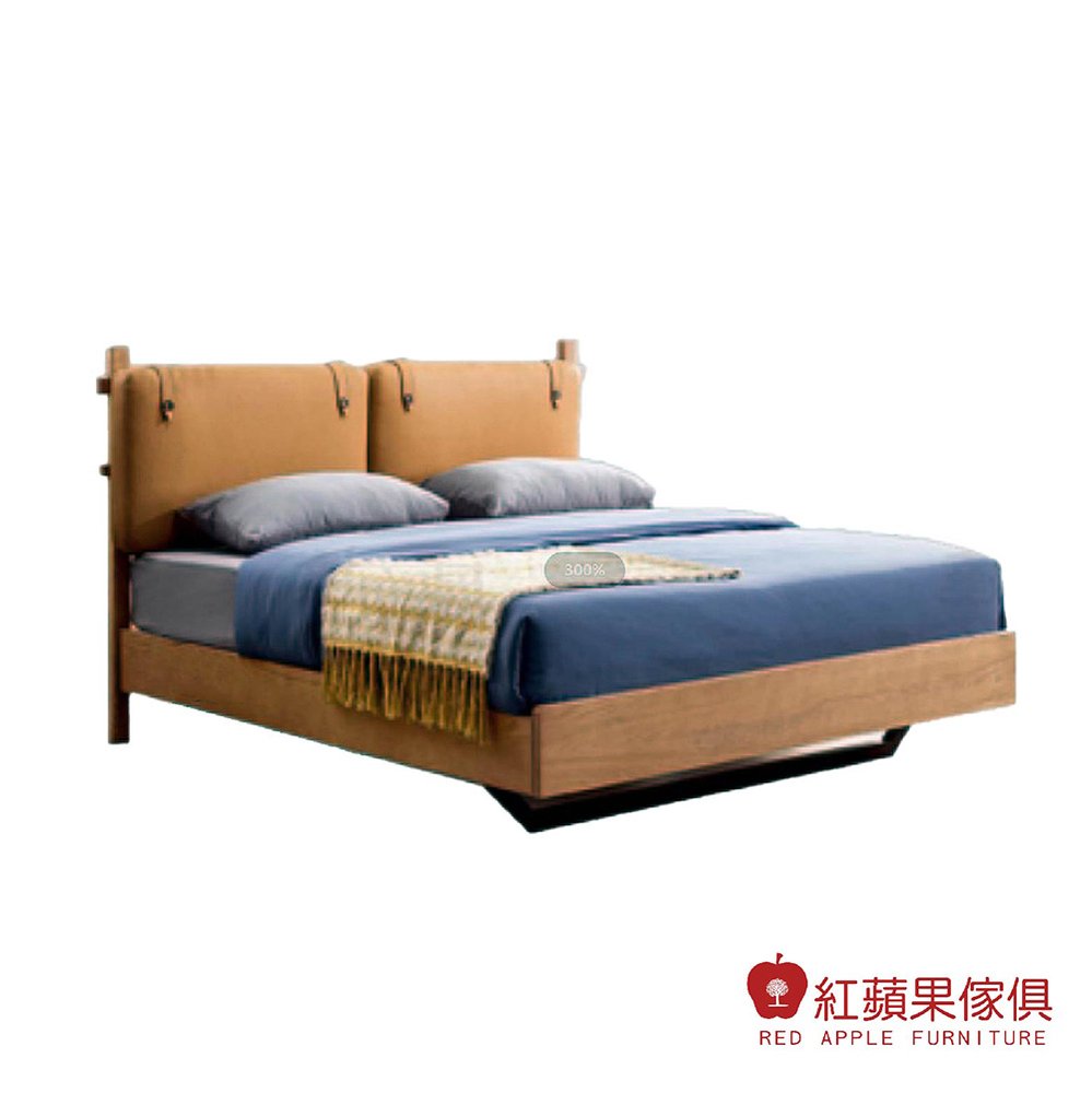 [紅蘋果傢俱] 實木家具 MS-K05床架 實木床 實木床架 五尺床 六尺床 日式床架 雙人床 侘寂風床架