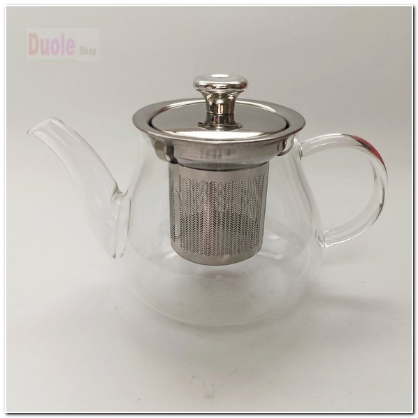 高硼矽玻璃壺 400ml茶具 茶壺 耐熱茶壺 泡茶壺 泡茶器 茶濾 茶具組 泡茶用具304不鏽鋼內膽泡茶壺