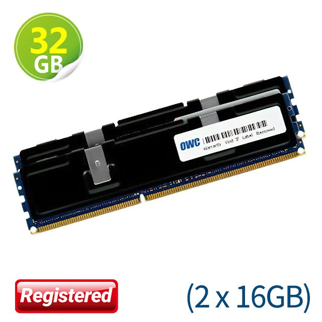 32GB (16GB x2) OWC Memory PC3-10600 DDR3 ECC-REG 1333MHz Mac Pro 2009年初~2012年中
