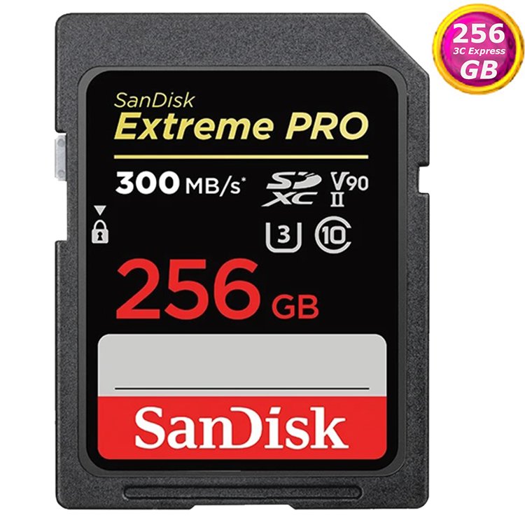 SanDisk 256GB 256G SDXC Extreme Pro 300MB/s SD V90 8K UHS-IISD SDSDXDK-256G 相機記憶卡