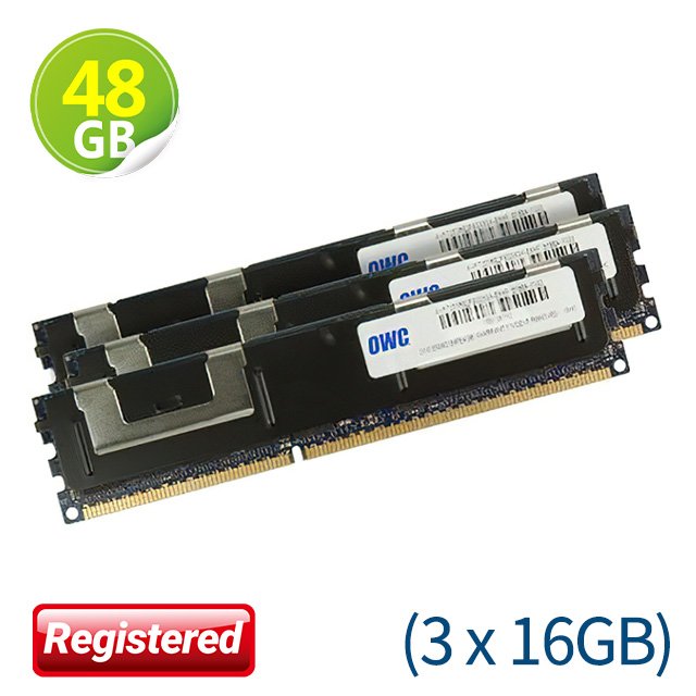 48GB (16GB x3) OWC Memory PC3-8500 DDR3 ECC-REG 1066MHz Mac Pro 2009年初~2012年中