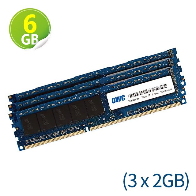 6GB (2GB x3) OWC Memory PC3-8500 DDR3 ECC 1066MHz Mac Pro 2009年初~2012年中