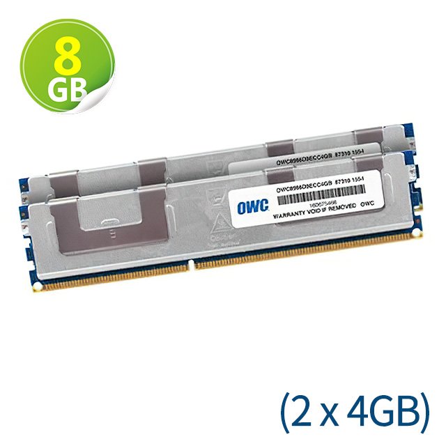 8GB (4GB x2) OWC Memory PC3-8500 DDR3 ECC 1066MHz Mac Pro 2009年初