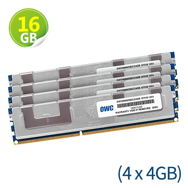 16GB (4GB x4) OWC Memory PC3-8500 DDR3 ECC 1066MHz Mac Pro 2009年初~2012年中