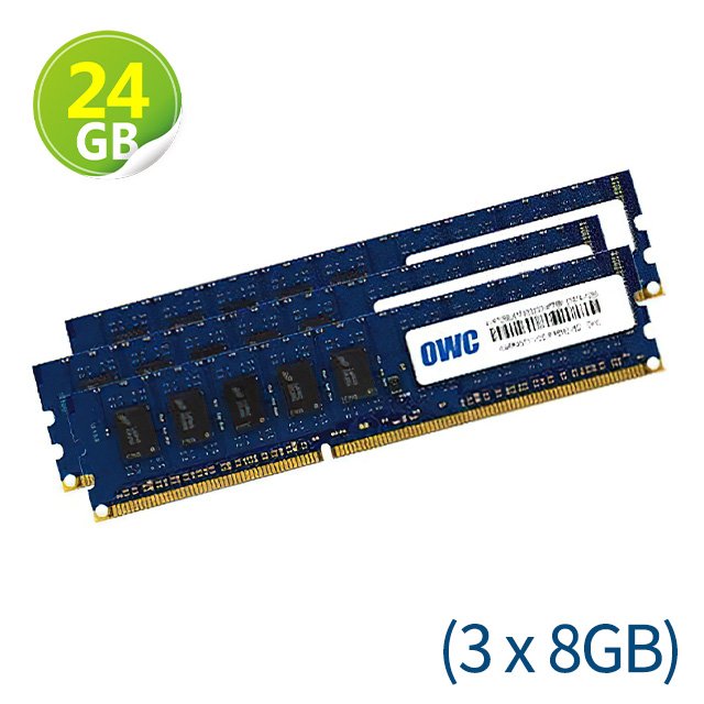 24GB (8GB x3) OWC Memory PC3-8500 DDR3 ECC 1066MHz Mac Pro 2009年初~2012年中