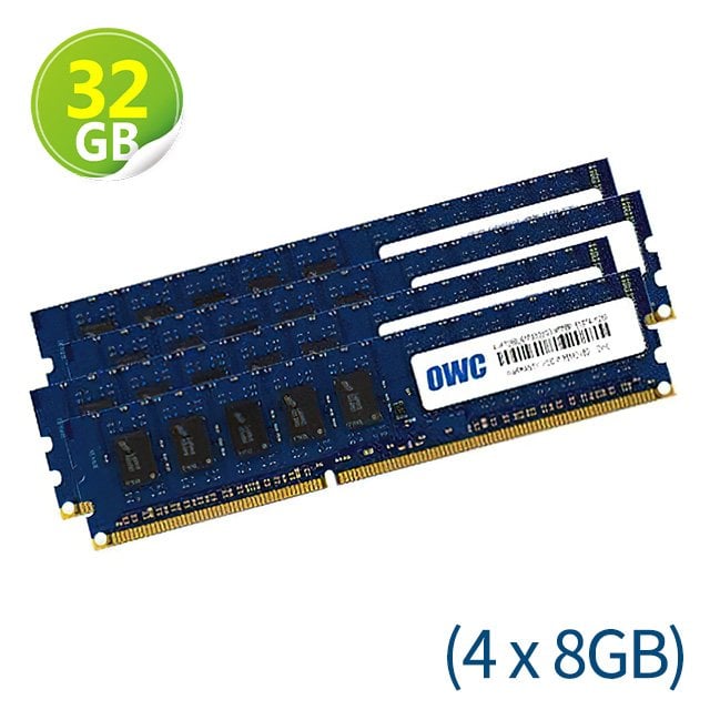 32GB (8GB x4) OWC Memory PC3-8500 DDR3 ECC 1066MHz Mac Pro 2009年初~2012年中