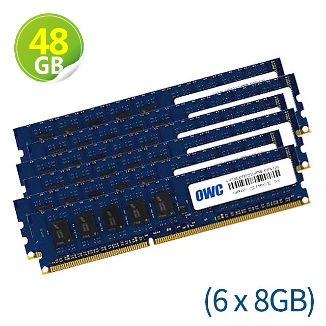 48GB (8GB x6) OWC Memory PC3-8500 DDR3 ECC 1066MHz Mac Pro 2009年初~2010年中