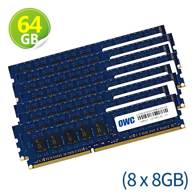 64GB (8GB x8) OWC Memory PC3-8500 DDR3 ECC 1066MHz Mac Pro 2009年初~2010年中