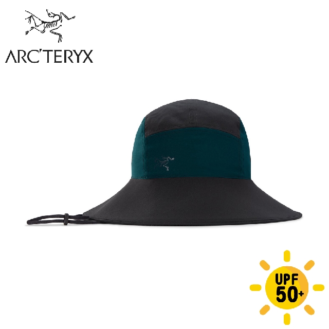 【ARC''TERYX 始祖鳥 Sinsolo 抗UV遮陽帽《迷惑藍/黑》】29168/漁夫帽/防曬帽/休閒帽/運動帽