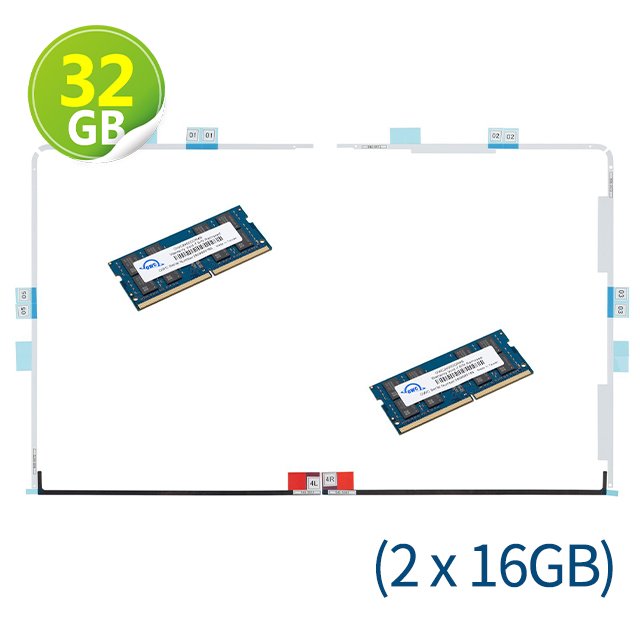 32GB (16GB x2) Memory 升級套件 2666MHZ DDR4 SO-DIMM PC4-21300 適用於 21.5 英寸 2019 年初 iMac