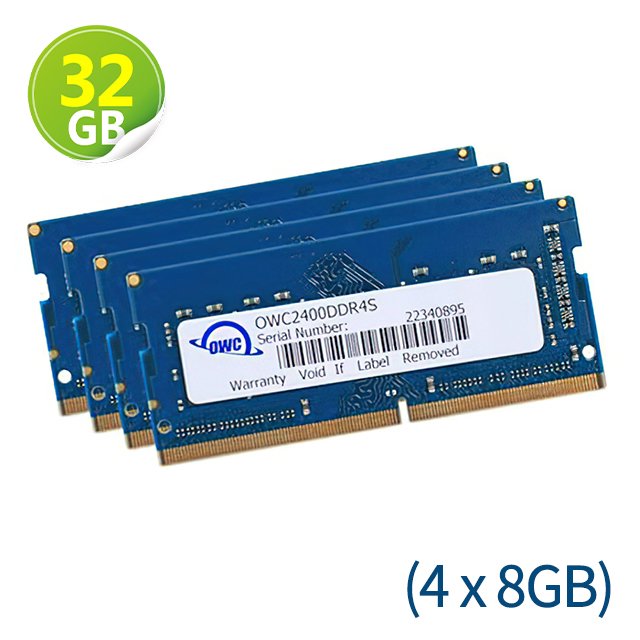 32GB (8GB x4) OWC Memory 2400MHz DDR4 SO-DIMM PC4-19200 260Pin 適用於 iMac 2017