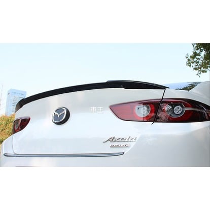 【車王汽車精品百貨】 All New Mazda3 全新馬3 馬自達3 碳纖維紋 刀鋒款 尾翼 導流板 定風翼