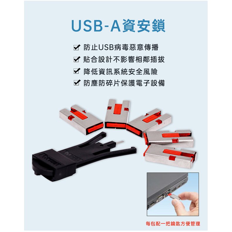 PANDUIT USB Type A資安鎖PSL-USBA 美國品牌 【5入/包】