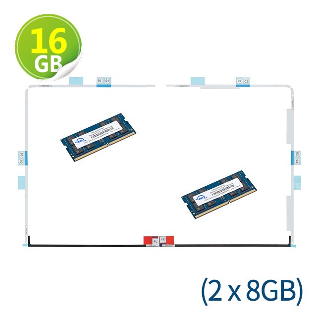 16GB (8GB x2) OWC Memory 2400MHz DDR4 SO-DIMM PC4-19200 260Pin 適用於 Apple iMac 21.5吋 4K（2017年中）