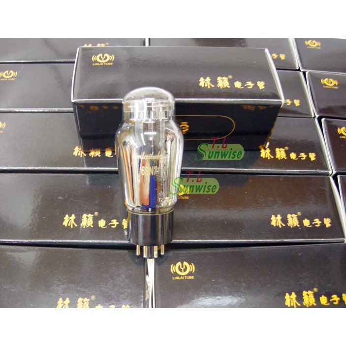 台灣現貨 CV181 ︽NO:6705 林籟之音 6SN7 原廠盒 碳黑屏 GOLD 鍍金腳 黑屏 葫蘆形 真空管 (NIB;全新品) ( 中國 6N8P 升級管 )