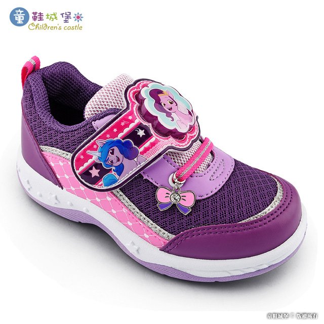 童鞋城堡-LED電燈運動鞋 蝴蝶吊飾 新彩虹小馬 MP6035-紫