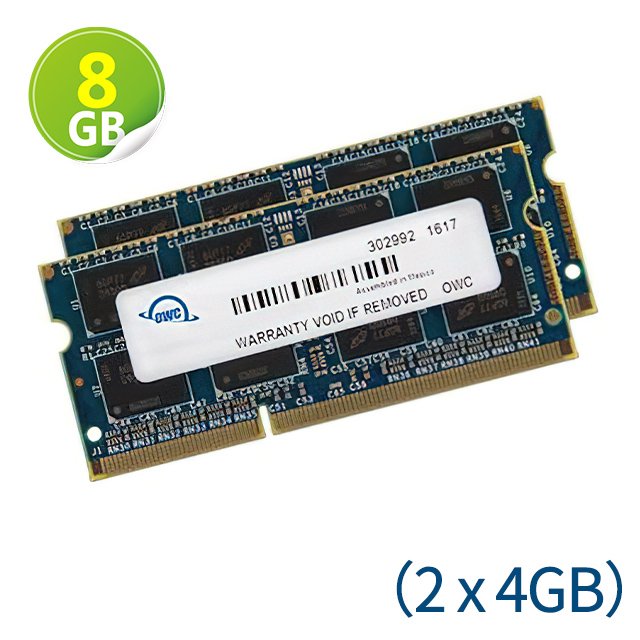 8GB (4GB x2) OWC Memory 1866MHz DDR3L SO-DIMM PC-14900 204Pin 適用於 iMac 27吋 (2012~2015)