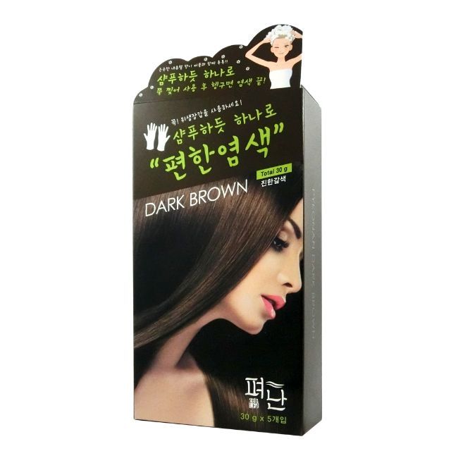 Pyeonan白髮專用染髮霜30g (5包/盒）染髮 染髮劑 染髮膏 優惠
