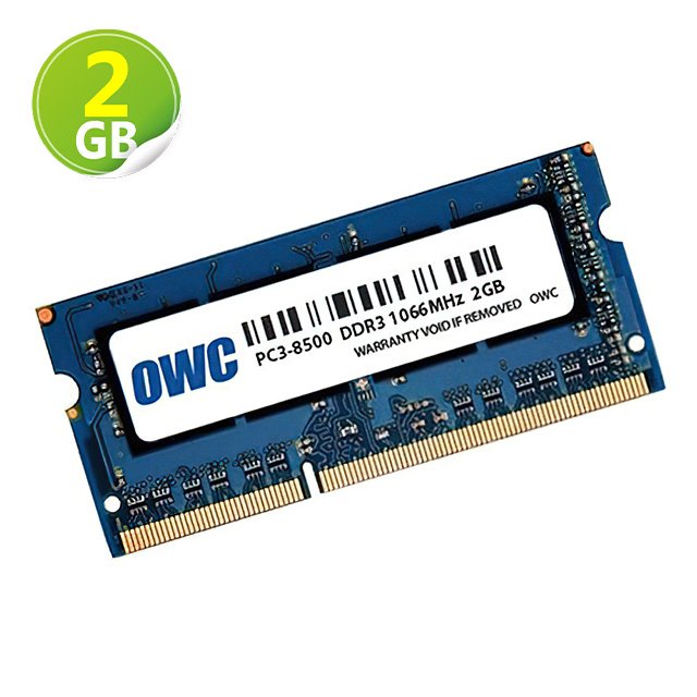 2GB OWC Memory 1066MHz DDR3 SO-DIMM PC8500 204Pin Mac 電腦升級解決方案