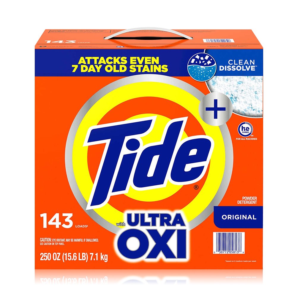 Tide濃縮OXI亮白護色洗衣粉250oz/7.1kg