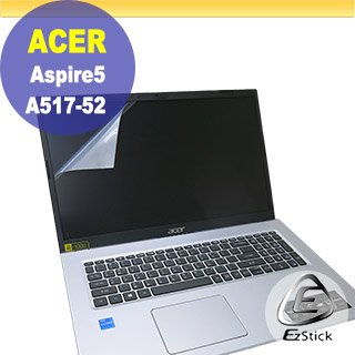 【Ezstick】ACER Aspire 5 A517-52 靜電式筆電LCD液晶螢幕貼 (可選鏡面或霧面)