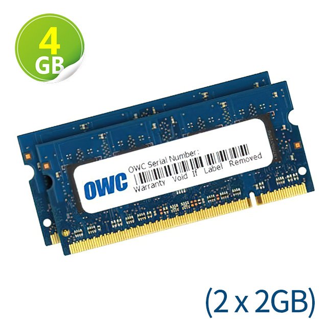 4GB (2GB x2) OWC Memory PC2-6400 DDR2 800MHz 適用於 iMac 2008 和 MacBook 2009