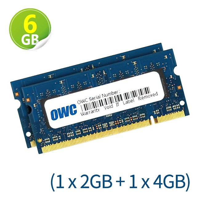 6GB (2GB + 4GB) OWC Memory PC2-6400 DDR2 800MHz 適用於 iMac 2008 和 MacBook 2009