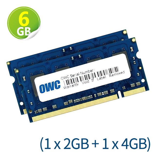 6GB (2GB + 4GB) OWC Memory PC2-5300 DDR2 667MHz Mac 升級解決方案