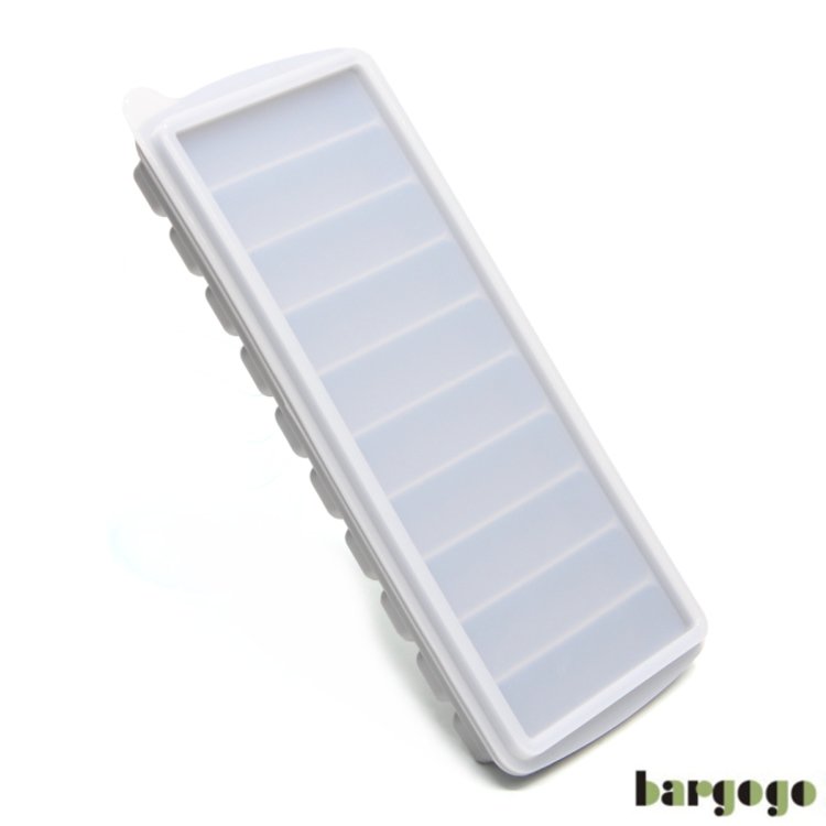 Bargogo 10格長條型矽膠製冰盒(可當副食品分裝盒)