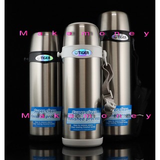 TIGER虎牌 MBI-A080 MBI-A100 不鏽鋼保溫 保冷瓶 800ML/1000ml 背帶式水壺 黑色/米白(949元)