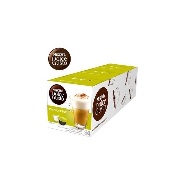 買5盒送1盒(隨機即期品) 雀巢 新型膠囊咖啡機專用 卡布奇諾咖啡膠囊 (一條三盒入) 料號 12409725 ★奶泡與咖啡的完美結合