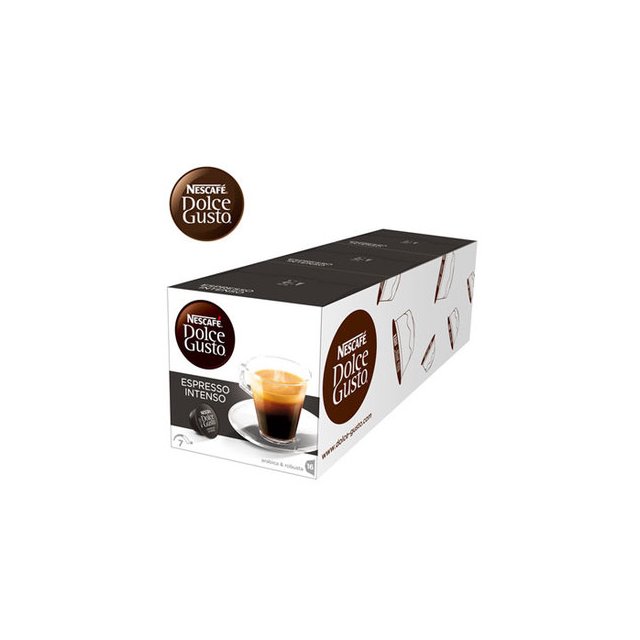 買5盒送1盒(隨機即期品) 雀巢 新型膠囊咖啡機專用 義式濃縮濃烈咖啡膠囊 (一條三盒入) 料號 12371121 ★醇厚無比的義式風味