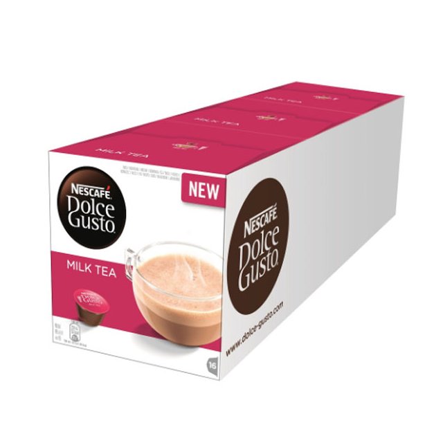 買5盒送1盒(隨機即期品) 雀巢 咖啡 DOLCE GUSTO 醇香奶茶膠囊16顆入3x184g (一條三盒入) 料號 12468985