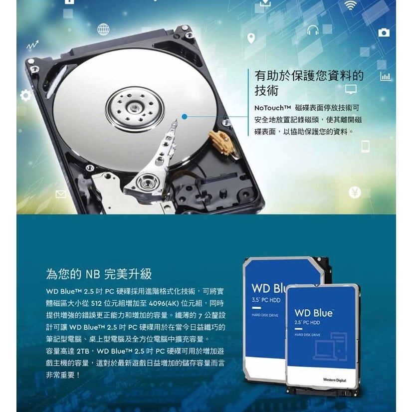 WD BLUE [藍標] 8TB 3.5吋桌上型硬碟(WD80EAZZ) - 輝煌數碼｜PChome商店街