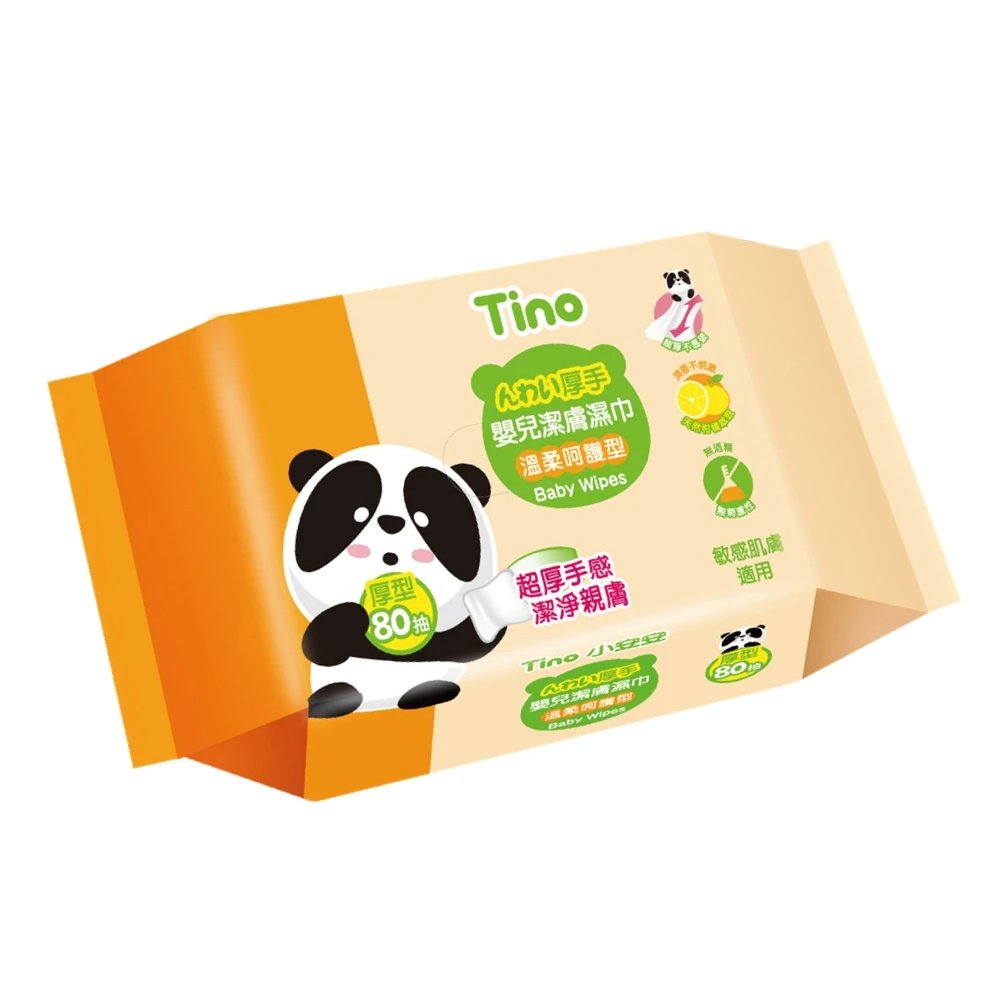 Tino 小安安 嬰兒柔濕紙巾加厚型80抽 箱購(12包/箱)