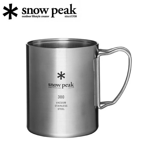 [ Snow Peak ] SP不鏽鋼登山杯 300ml / 雙層斷熱 折疊把手杯 / MG-213