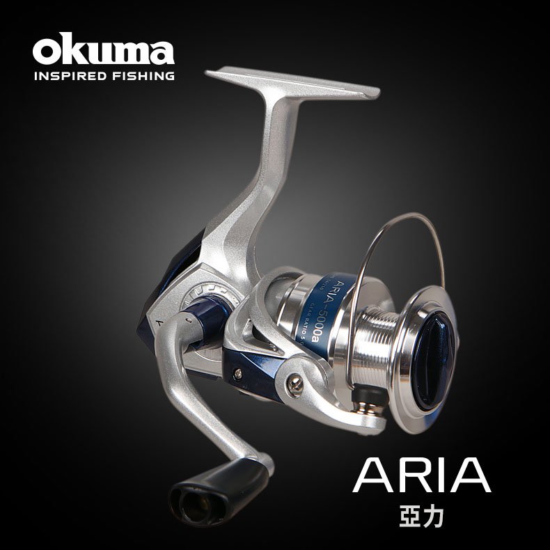 OKUMA-亞力Aria 白藍 紡車式捲線器 AR3000