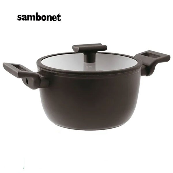 義大利Sambonet / Titan雙耳湯鍋24cm(附蓋)