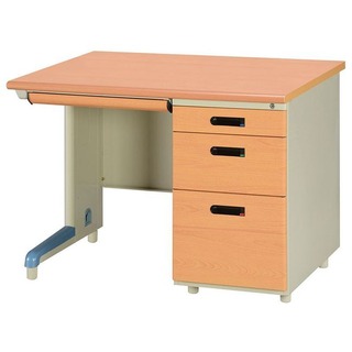 【P15-14A】木紋單邊三抽屜辦公桌